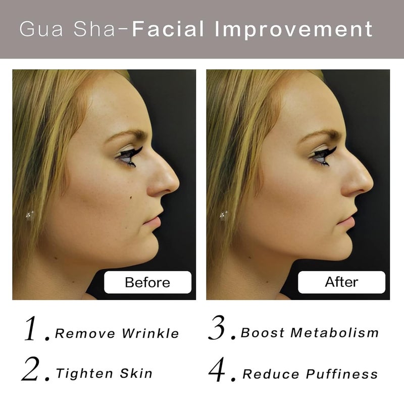 Contrybox Gua Sha Facial Tools, Stainless Steel Guasha Tool for Face & Body, Gua Sha Tools for Puffiness Reducing & Jawline Sculpting Metal Guasha Tool for Women Self-Skincare, Silver - Image 3